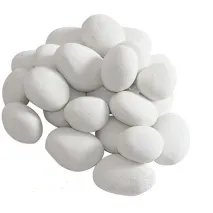 Λευκά κεραμικά βότσαλα για τζάκια βιοαιθανόλης