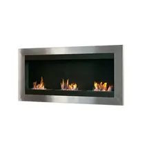 Εντοιχιζόμενο τζάκι Bio Long inox