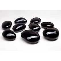 Akostone μαυρες πετρες τζακιού