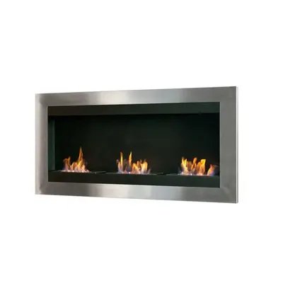 Εντοιχιζόμενο τζάκι Bio Long inox