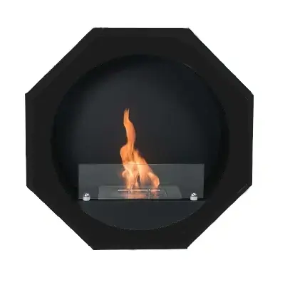 Bio Key επιτοίχιο τζάκι βιοαιθανόλης μαύρο